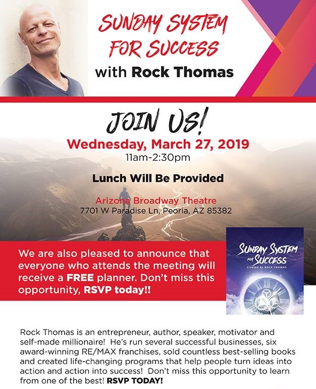 Nate's Monday Morning Message - You are invited to see Rock Thomas!
