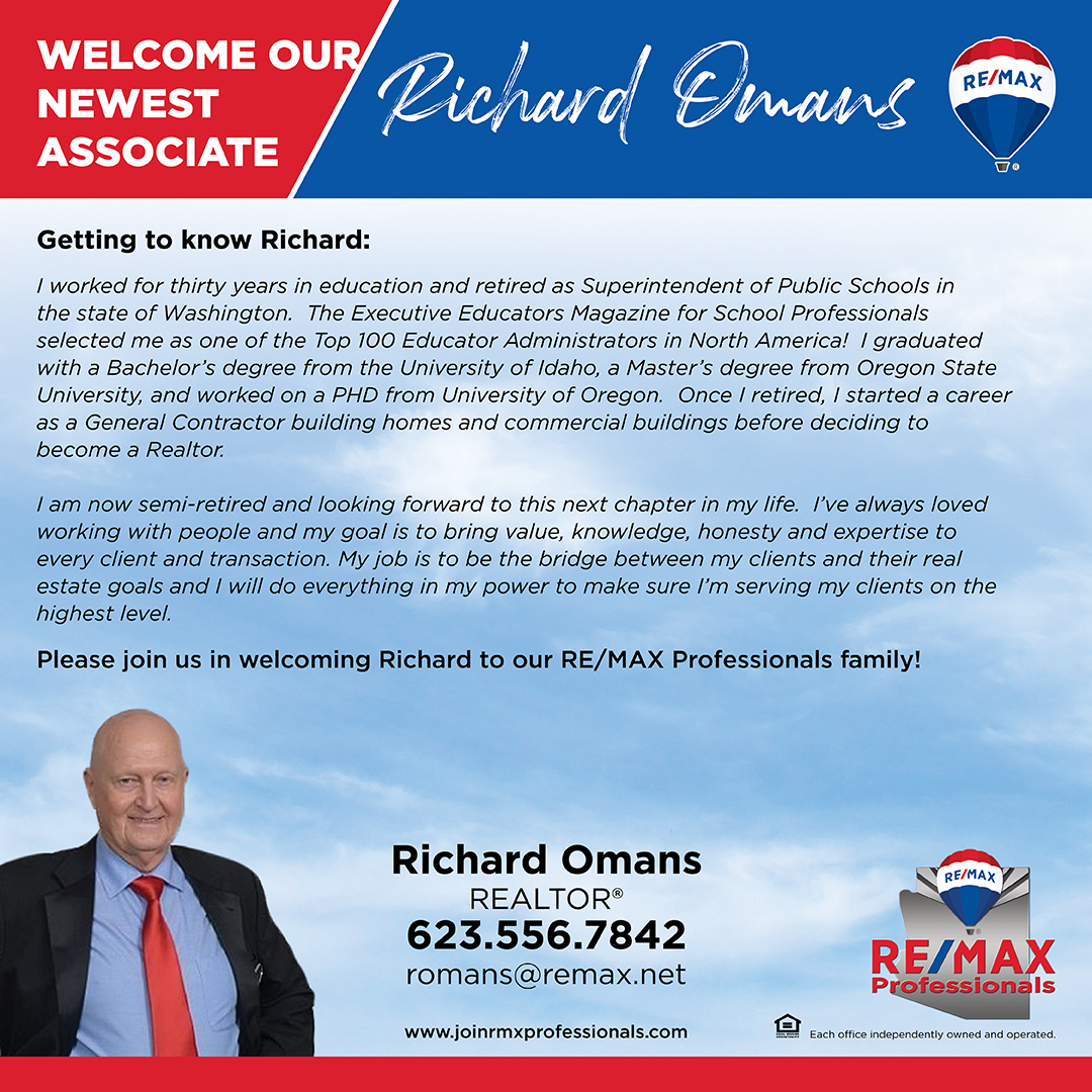 Welcome to RE/MAX Professionals Richard Omans