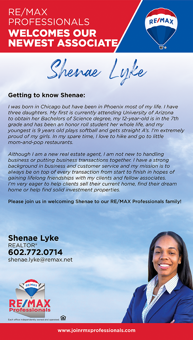 Welcome to RE/MAX Professionals Shenae Lyke